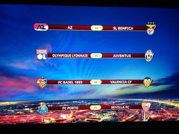 Расписание матчей 1/4 финала Лиги Европы 2013/14