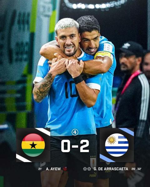 Уругвай победил Гану, но не смог выйти в плей-офф ЧМ-2022