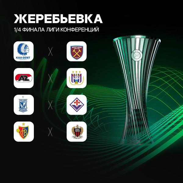 Результаты жеребьевки 1/4 Лиги Конференций