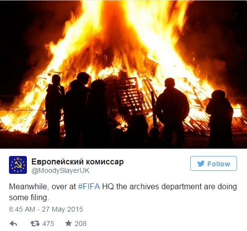 ФИФА сегодня утром заметает следы преступлений: