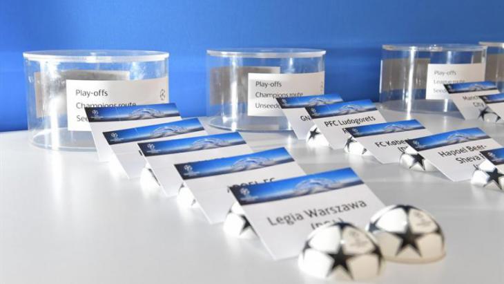 Результаты жеребьевки раунда плей-офф Лиги Чемпионов