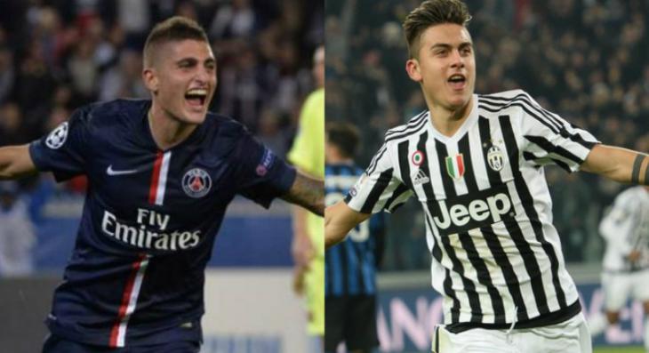 Пауло Дибала и Марко Верратти