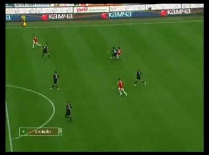 Пример офсайда в футболе