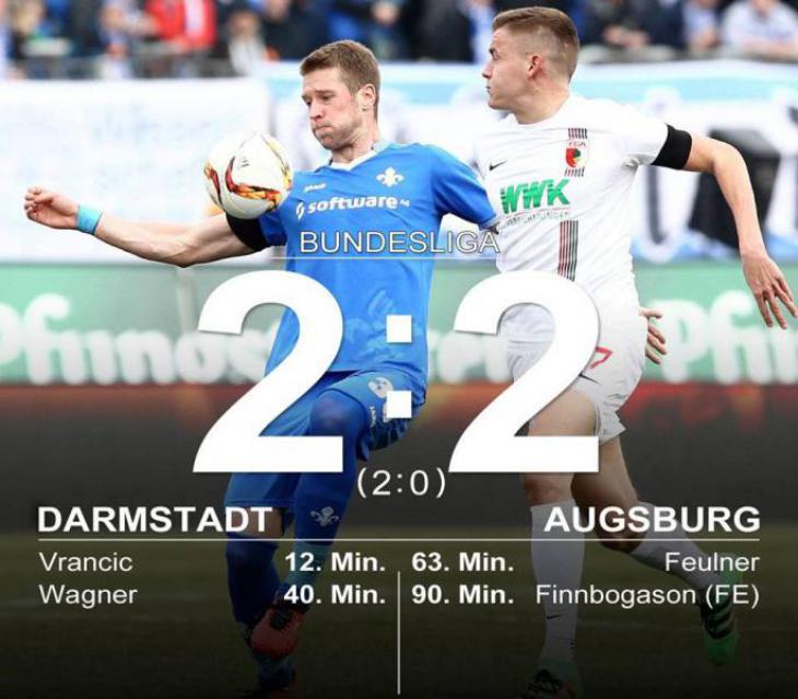 Обзор матча Дармштадт - Аугсбург составы и голы