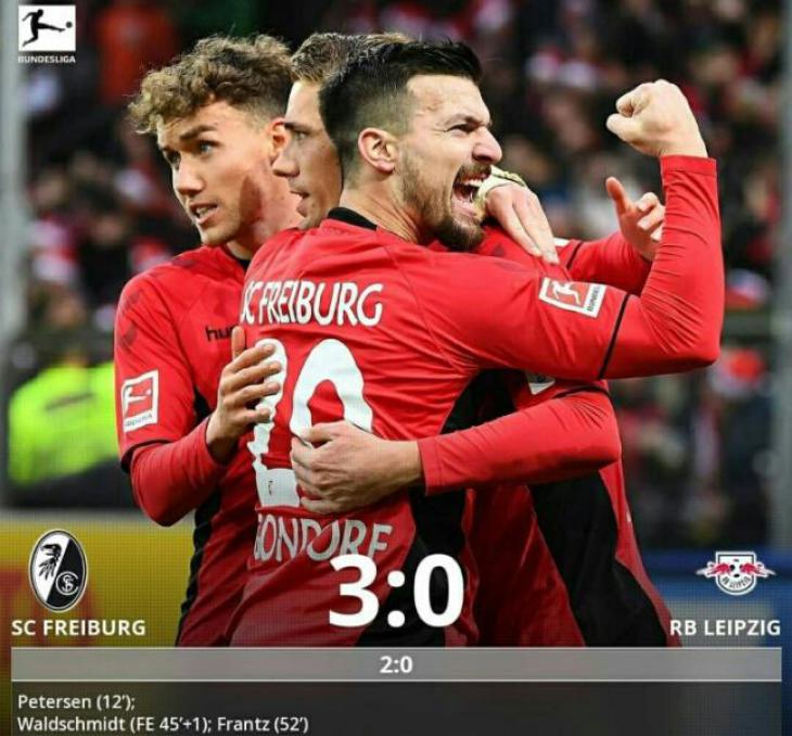 Фрайбург - РБ Лейпциг статистика, обзор голов и лучшие моменты игры 