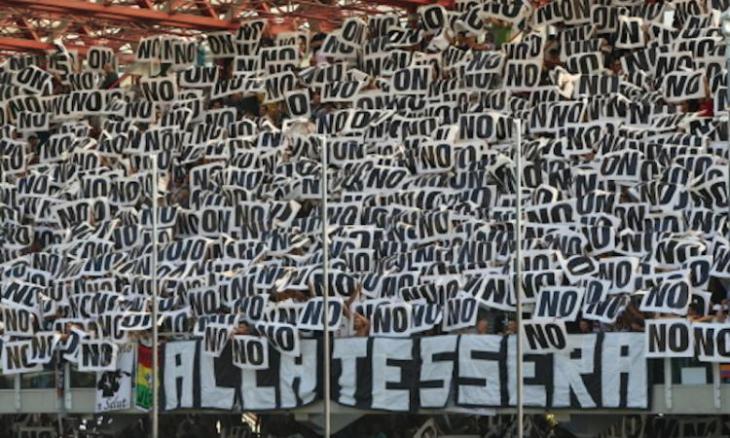 No alla tessera del tifoso