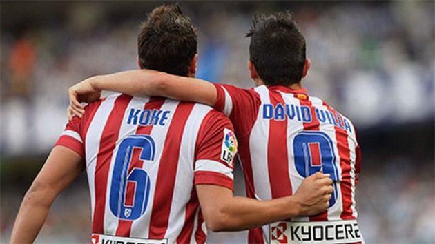 Коке и Давид Вилья с оптимизмом смотрят в будущее Атлетико