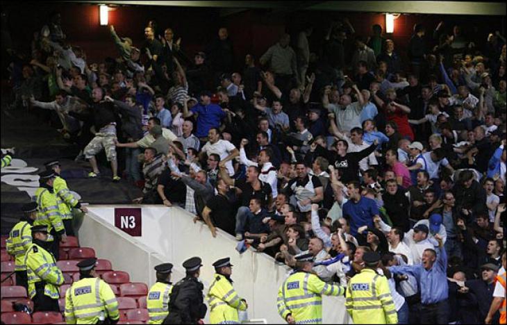 вест хэм уотфорд драка фанатов