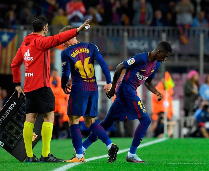 Усман Дембеле и Жерар Деулофеу