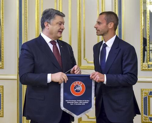 Президент УКраины и глава УЕФА