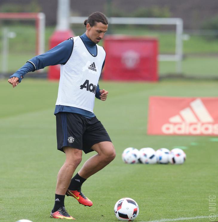 Ибрагимович провел первую тренировку в «МЮ»