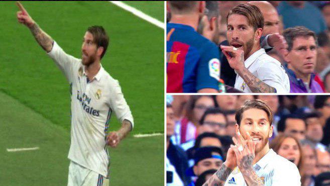 Рамос после удаления показал Пике, что тому стоит «прикрыть рот»