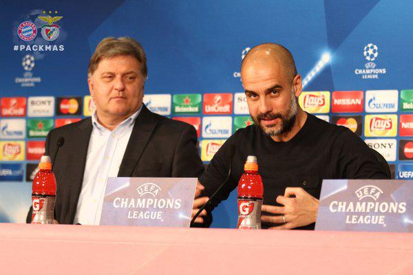 Гвардиола не считает свою команду фаворитом в игре с «Бенфикой»