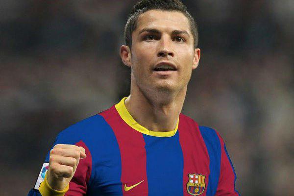 Криштиану Роналду в футболе Барселоны (фотошоп)