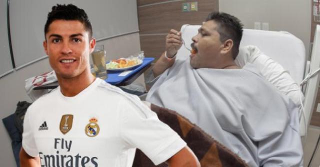 Самый толстый человек в мире получил подарок от Криштиану Роналду