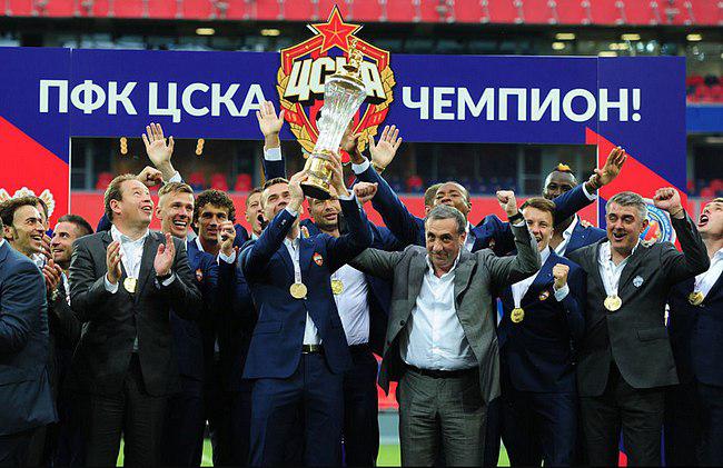 ЦСКА празднует чемпионство