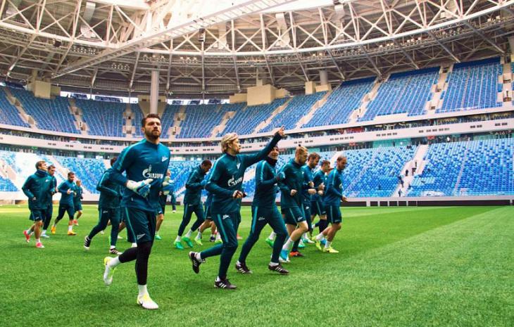 «Зенит» провел первую тренировку на новой арене