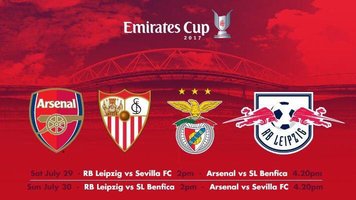 Стали известны клубы-участники Emirates Cup-2017