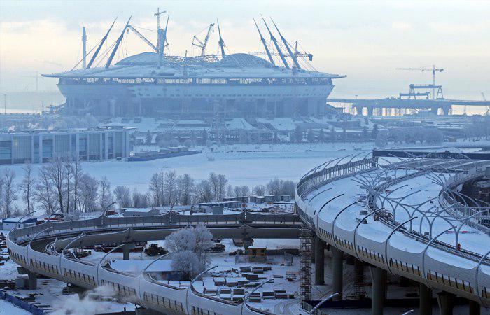 Строительство «Зенит-Арены» приостановлено на 6 месяцев