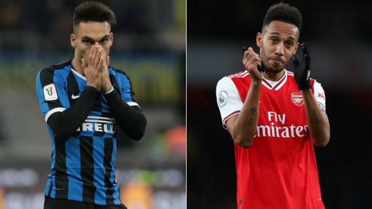 Лаутаро Мартинес и Пьер-Эмерик Обамеянг