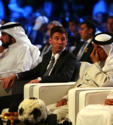 Месси на церемонии вручения награды Globe Soccer Award
