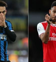 Лаутаро Мартинес и Пьер-Эмерик Обамеянг