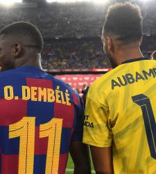Пьер-Эмерик Обамеянг и Усман Дембеле