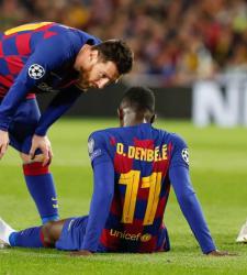 Усман Дембеле и Лионель Месси